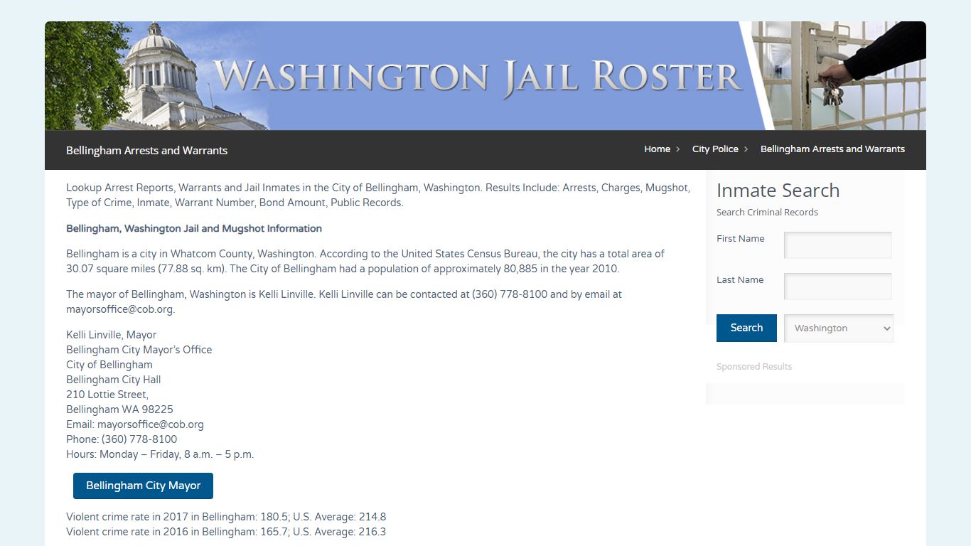 Bellingham Arrests and Warrants | Jail Roster Search